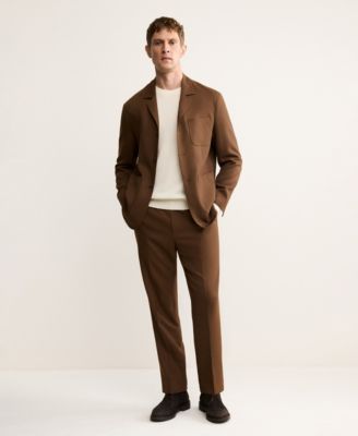 Men's Italian Wool Flannel Suit Pants