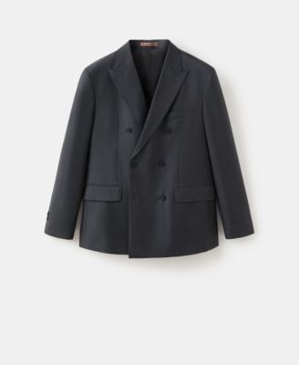 Men's Wool Flannel Double-Breasted Jacket