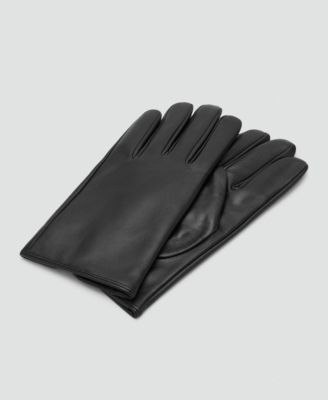 Men's Stitching Detail Leather Gloves