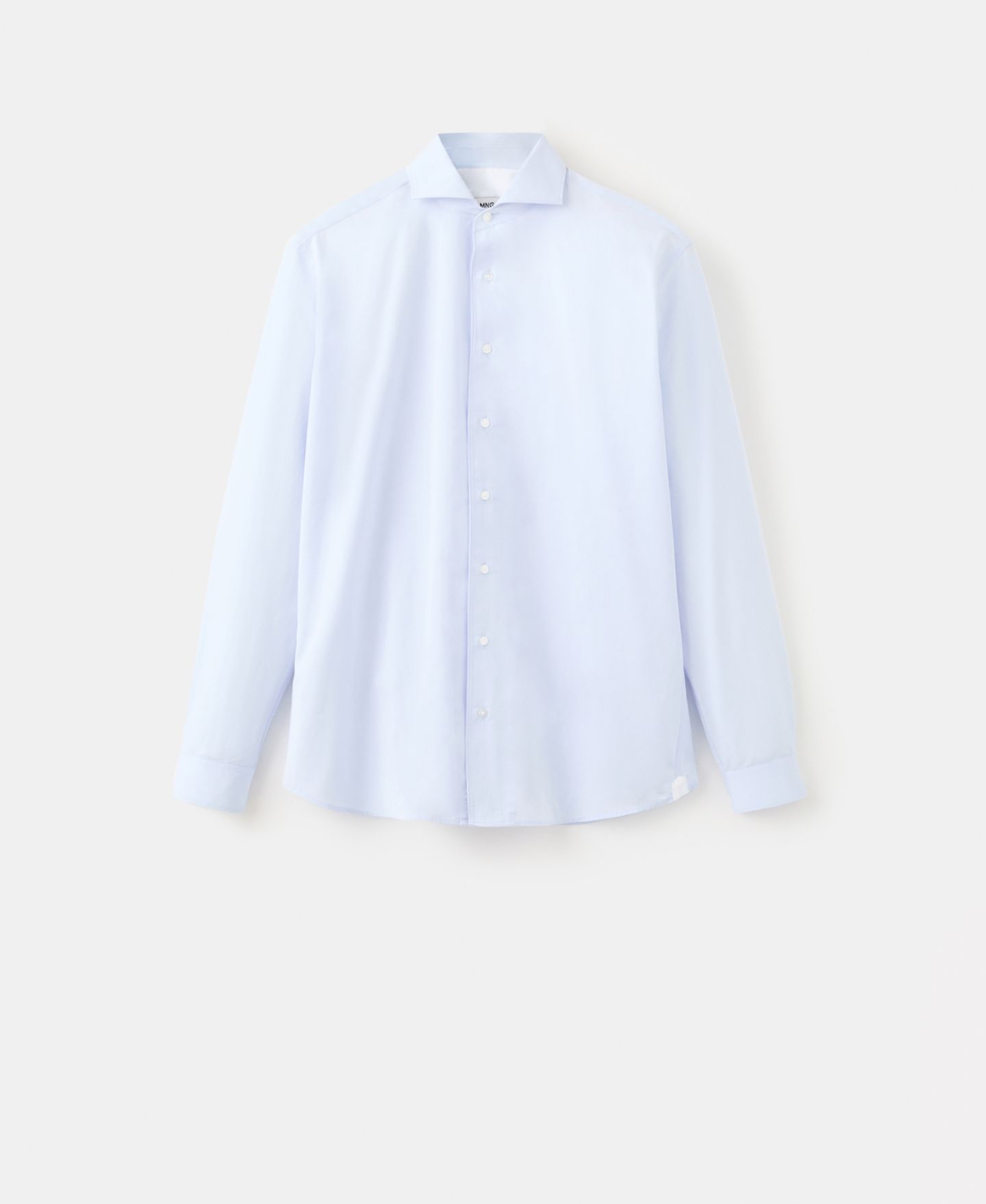 Мужская рубашка Mango Cotton Dress Shirt, цвет: Небесно-голубой — фото 7