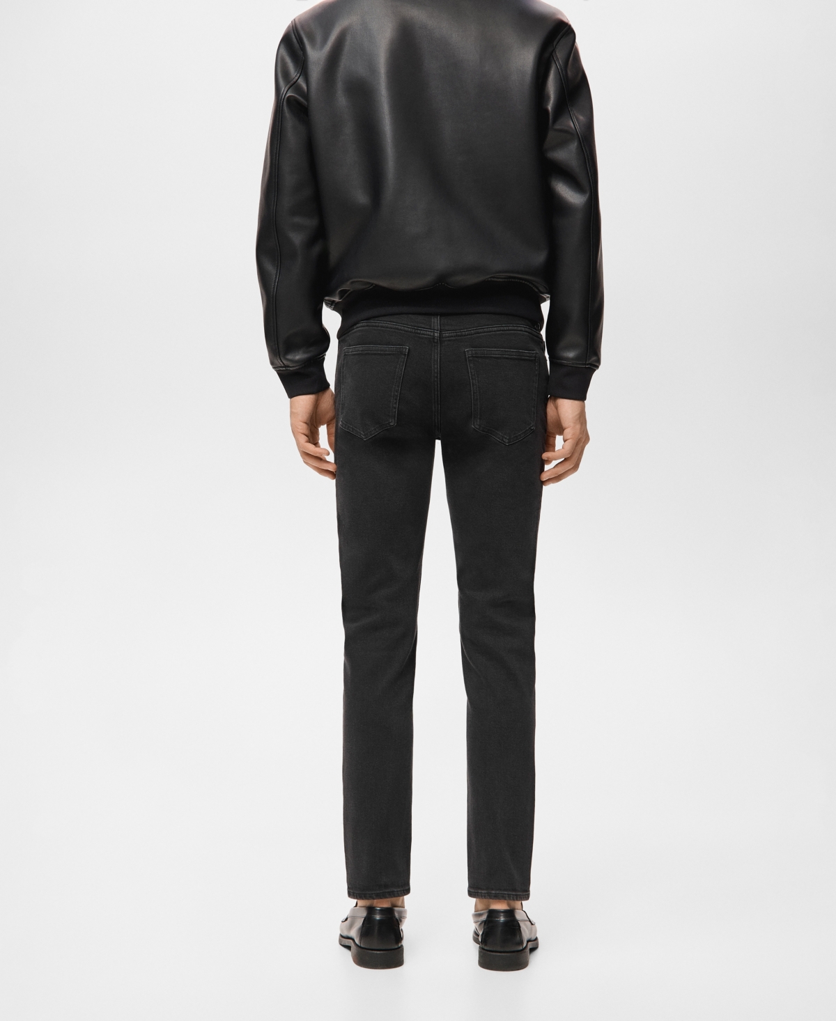 Mango Men's Slim Fit Black Jan Jeans