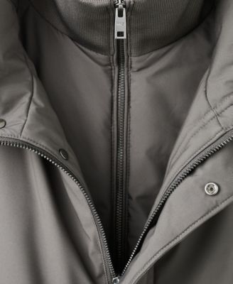 Men's Detachable Water-Repellent Quilted Parka