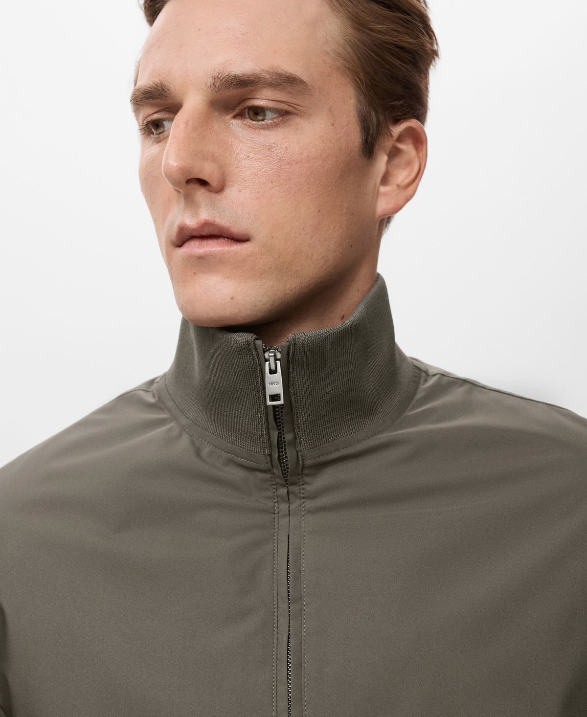 Mango Men's Water-Repellent Bomber Jacket