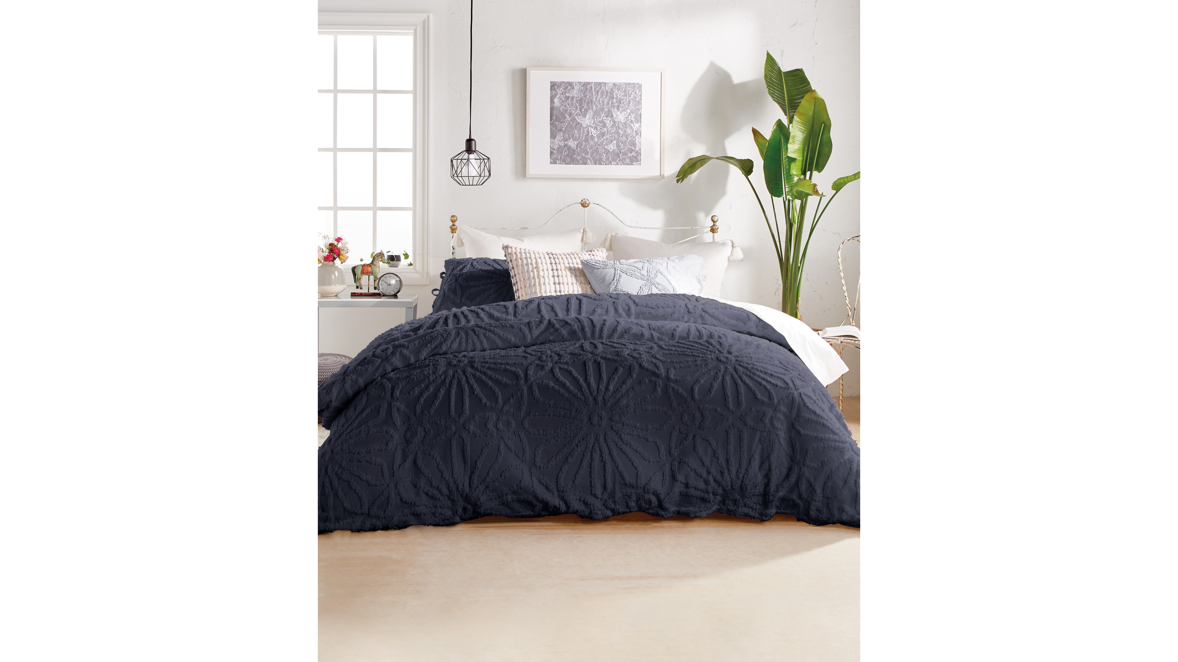 Peri Home Chenille Medallion 3-Pc. Duvet Cover Set, Full/Queen