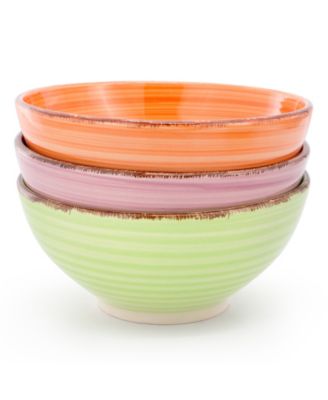 Color Ridge Cereal Bowls, Set of 6