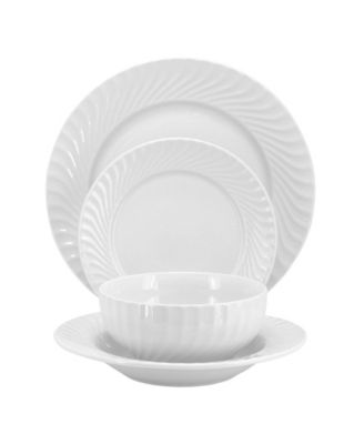 Julia Scalloped 16-Pc. Dinnerware Set, Service For 4
