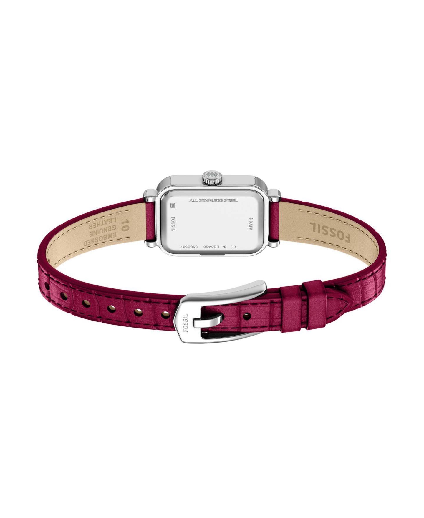 Женские часы Fossil Raquel Two-Hand Pink Leather Watch, 18mm — фото 4