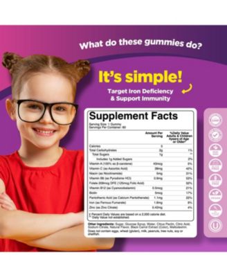 Kids Iron Gummies, Grapes, 60ct