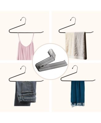 BP4U Open-Ended Heavy Duty Metal Pants Hangers, Heavy Duty Space Saving Steel Towel and Scarf Hangers