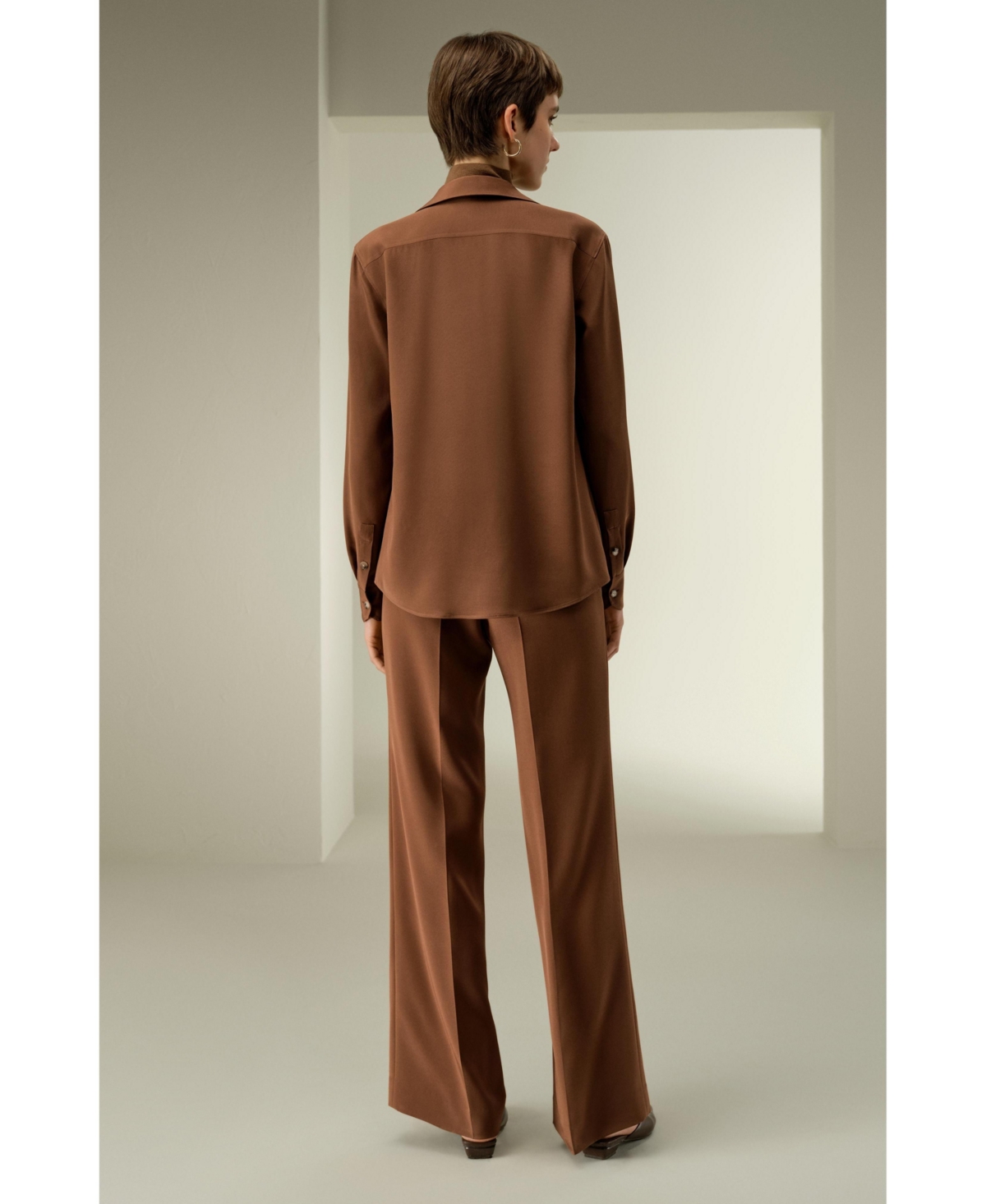 Lilysilk Women's Basic Silk Spread Collar Shirt