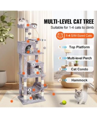 63" Multi-Level Cat Tree with 2 Condos