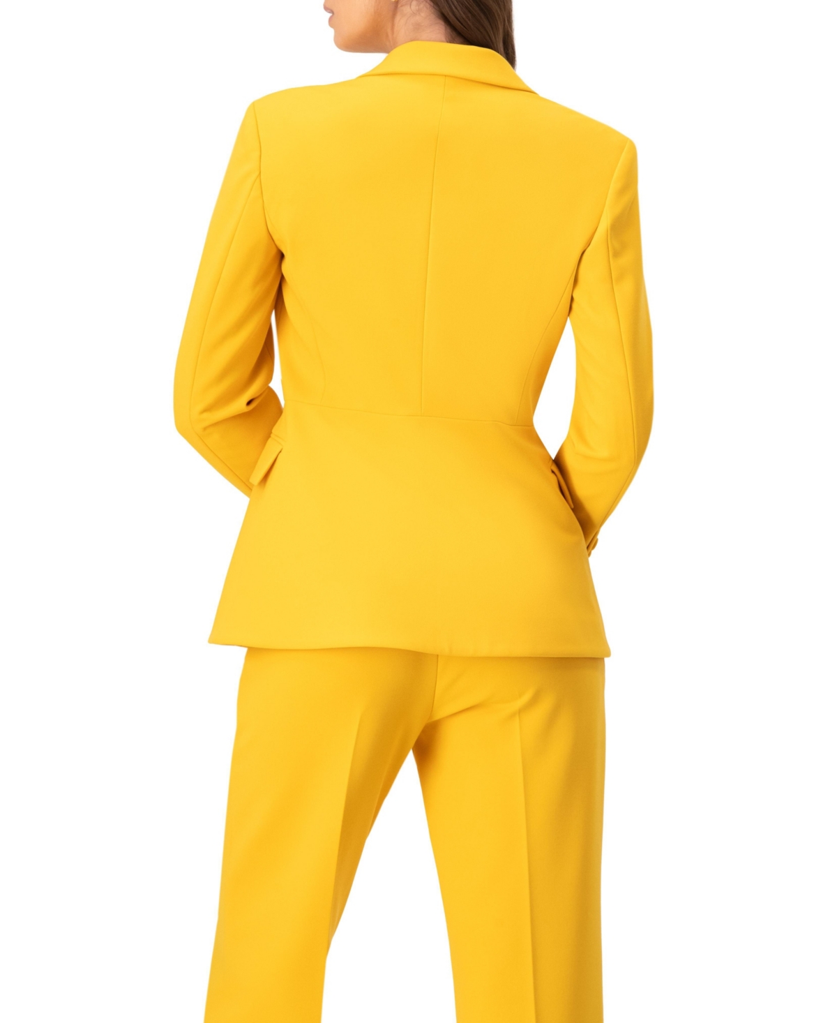 Ivonne Women's Tailored Blazer with Flap Pockets