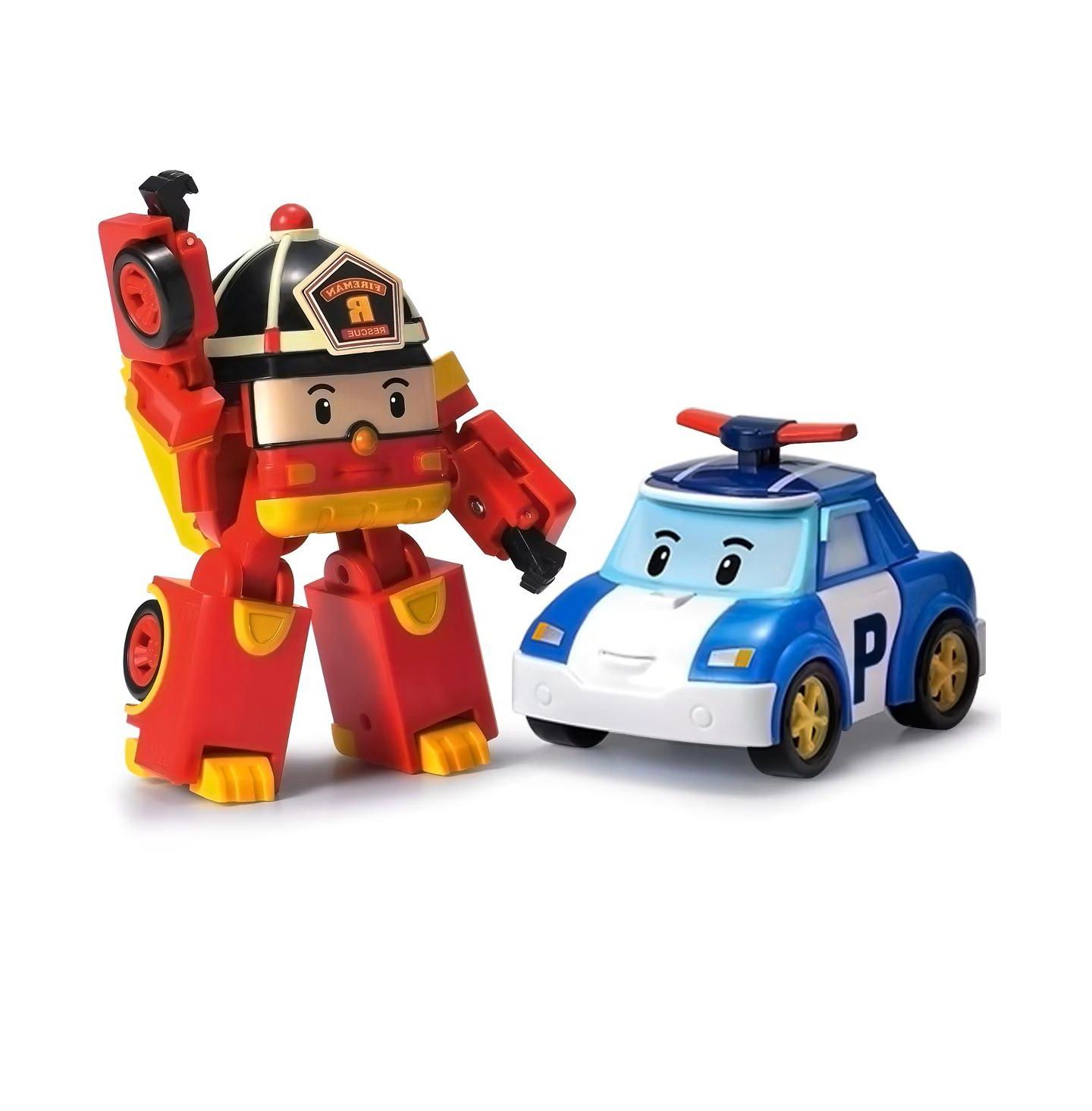 Детские фигурки Robocar Poli 2PCS 4" Transforming Robots (POLI & ROY) - Emergency Rescue Vehicle Action Figures Kids Educational Pretend Play Toy — фото 3