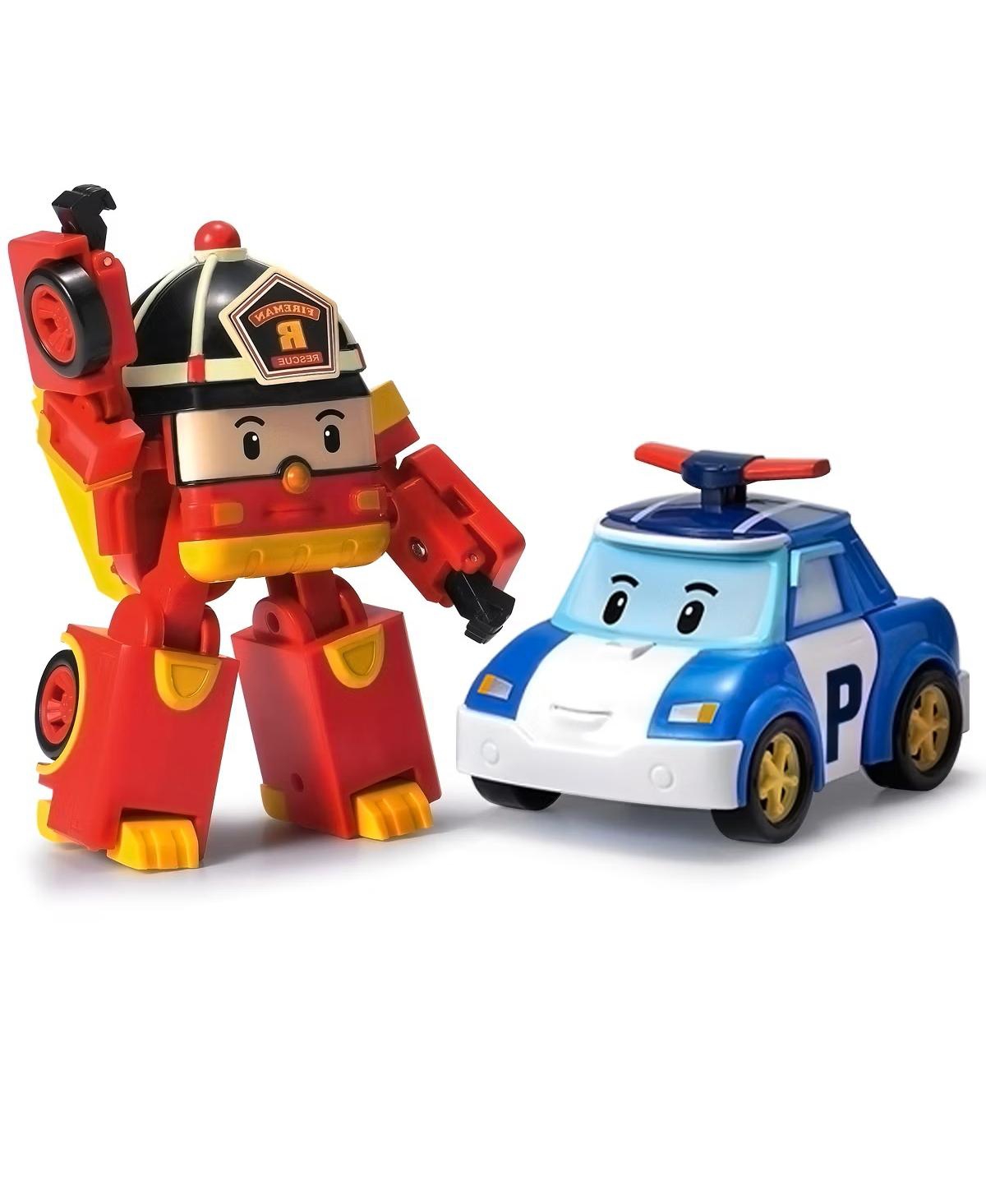 Robocar Poli 2PCS 4" Transforming Robots (Poli & Roy)