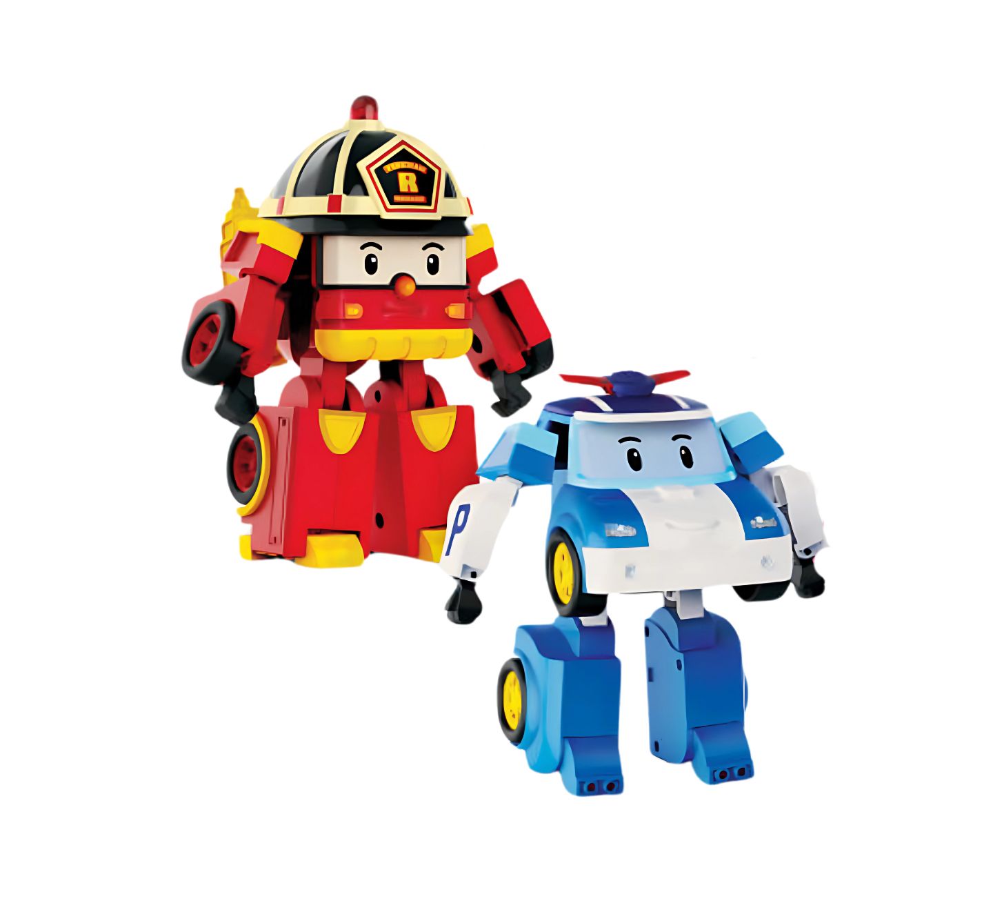 Детские фигурки Robocar Poli 2PCS 4" Transforming Robots (POLI & ROY) - Emergency Rescue Vehicle Action Figures Kids Educational Pretend Play Toy — фото 1