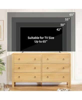 6-Drawer Modern Bedroom Dresser Chest Closet Storage Cabinet Organizer for Bedroom, Living Room, Hallway, Office