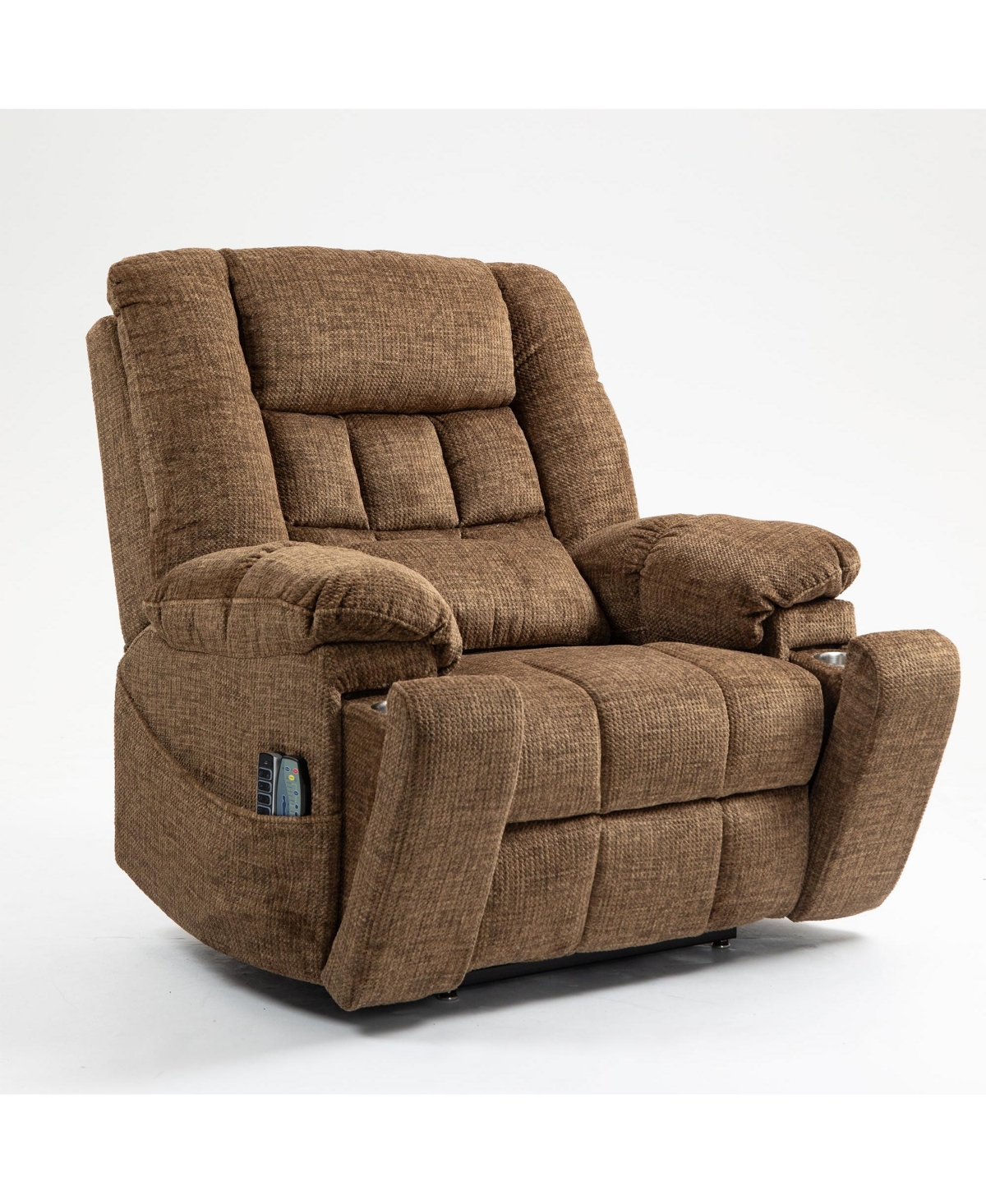 Boyel Living Chenille Power Lift Recliner Chair with Heat and Massage, 4 Okin Motors, Adjustable Headrest Lumbar