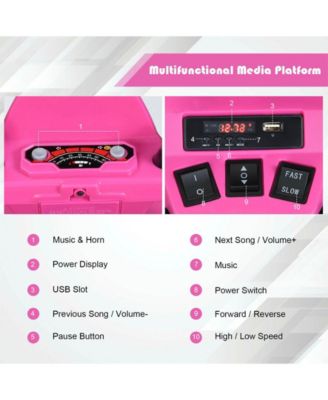 12V Kids Ride-On ATV with LED Lights and Treaded Tires