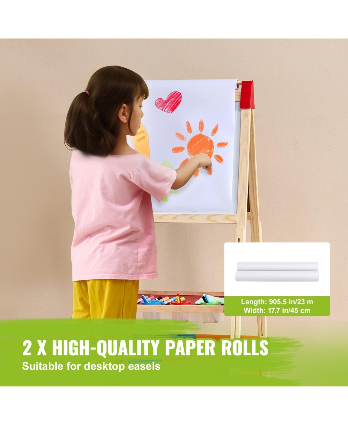 Sugift 32-Piece Complete Easel Art Set for Standing Easels