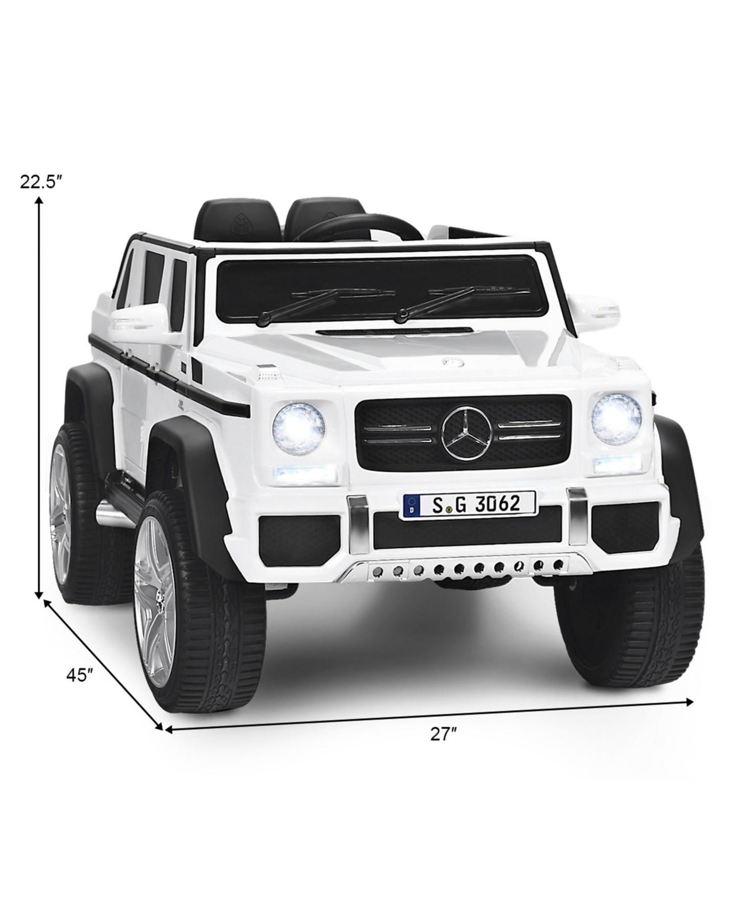 Детская игрушка SUGIFT 12V Licensed Mercedes-Benz Maybach Remote-Control Ride-On Car, Ages 3-6, цвет: Белый — фото 4