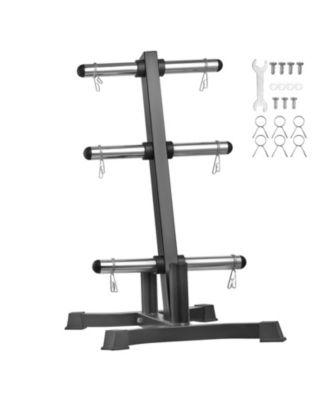 Weight Plate Rack, L-Frame Plate Tree for 2-Inch Weight Plates, 1000 lb Capacity Storage Stand