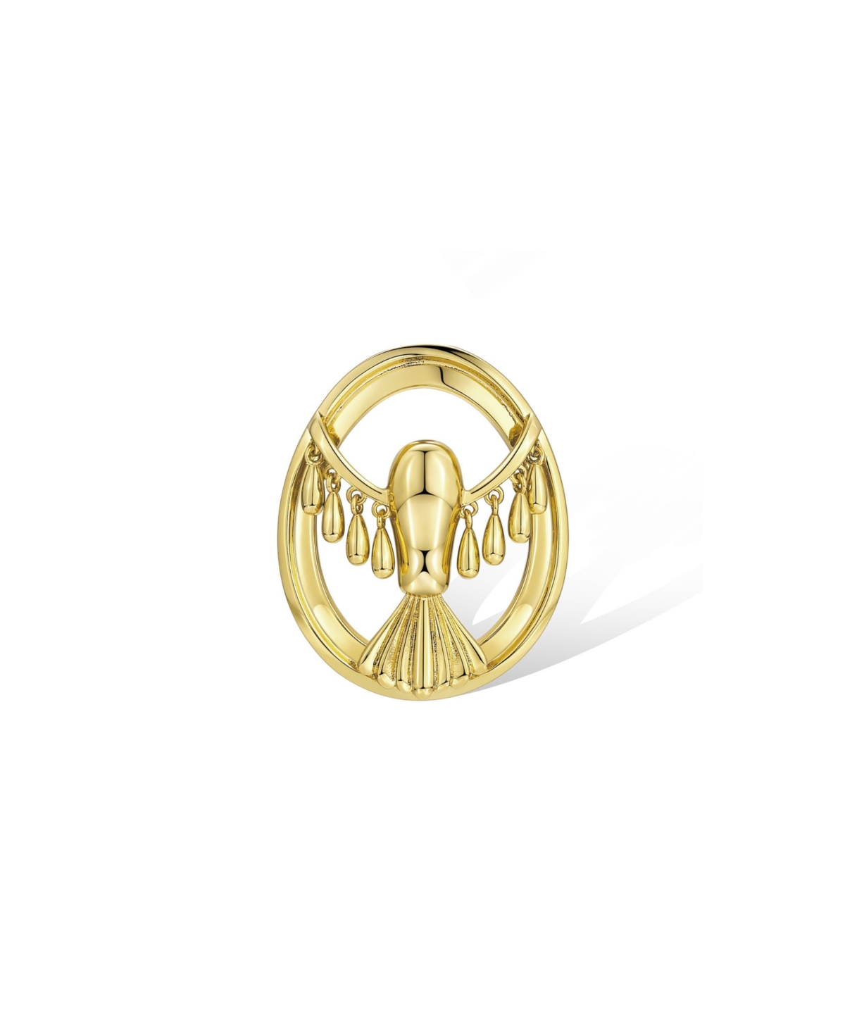 Retro Chic Gold Flying Hawk Earrings