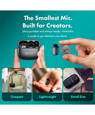 NanoMic Wireless Lavalier Microphone System with Charging Case (3.5mm) - for DSLR and Mirrorless Cameras