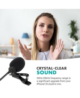 uLav-L-Duo Digital Dual iPhone 15/16 Lavalier Omnidirectional Clip on Microphone (USB-C)