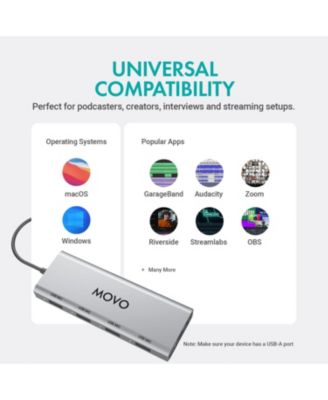 UMX-1 USB Microphone Hub - Connects 4 USB Microphones to Computers