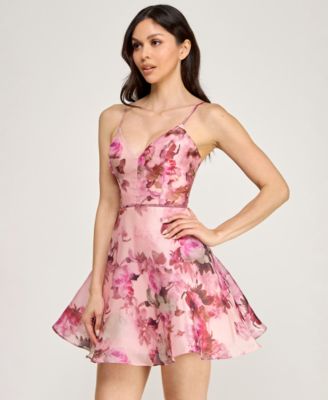 Juniors' V-Neck Dress