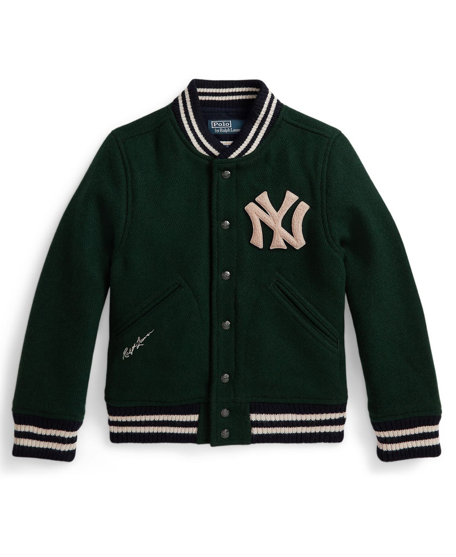Boys' 8-20 Logo Detail Long-Sleeve Yankees Jacket