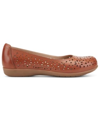 Women's Bentlee Cutout Leather Slip-On Ballet Flats