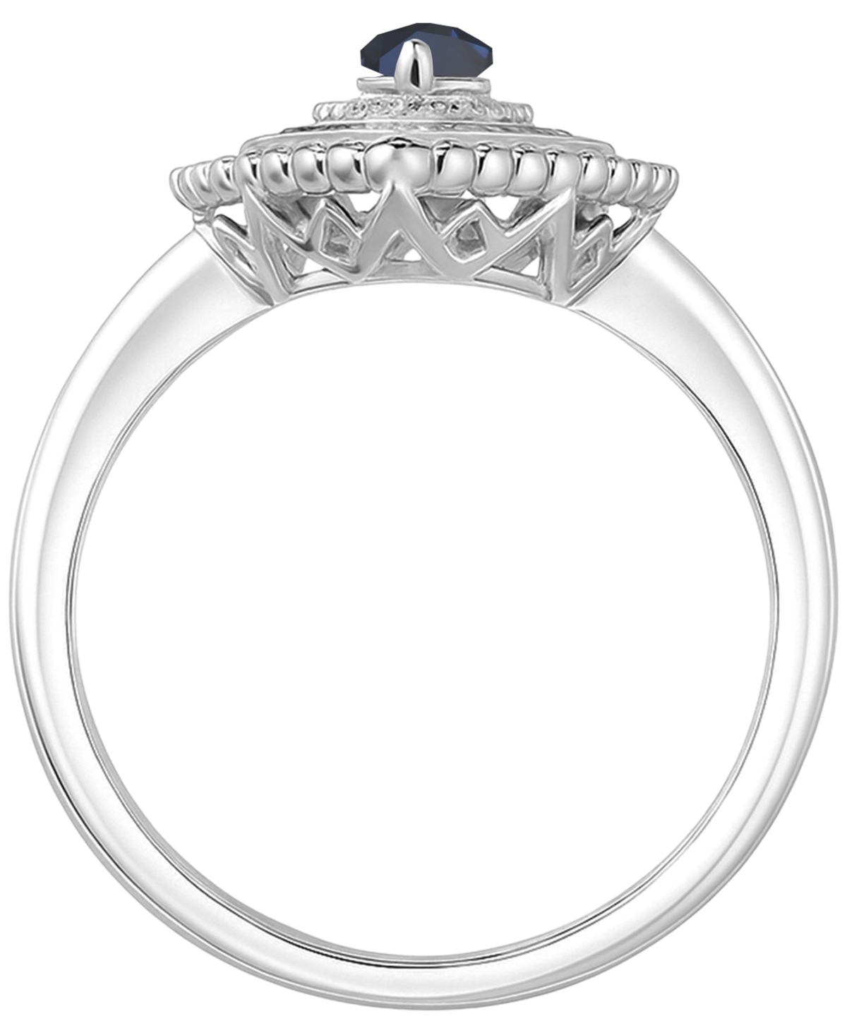 Macy's Sapphire (7/8 ct. t.w.) & Diamond (1/3 Ring 14k White Gold (Also Available Ruby Emerald)