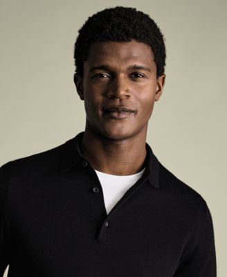 Men's Merino Wool Polo Sweater