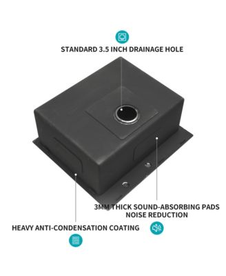25x22x10-Inch Stainless Steel Drop-In Topmount Kitchen Sink