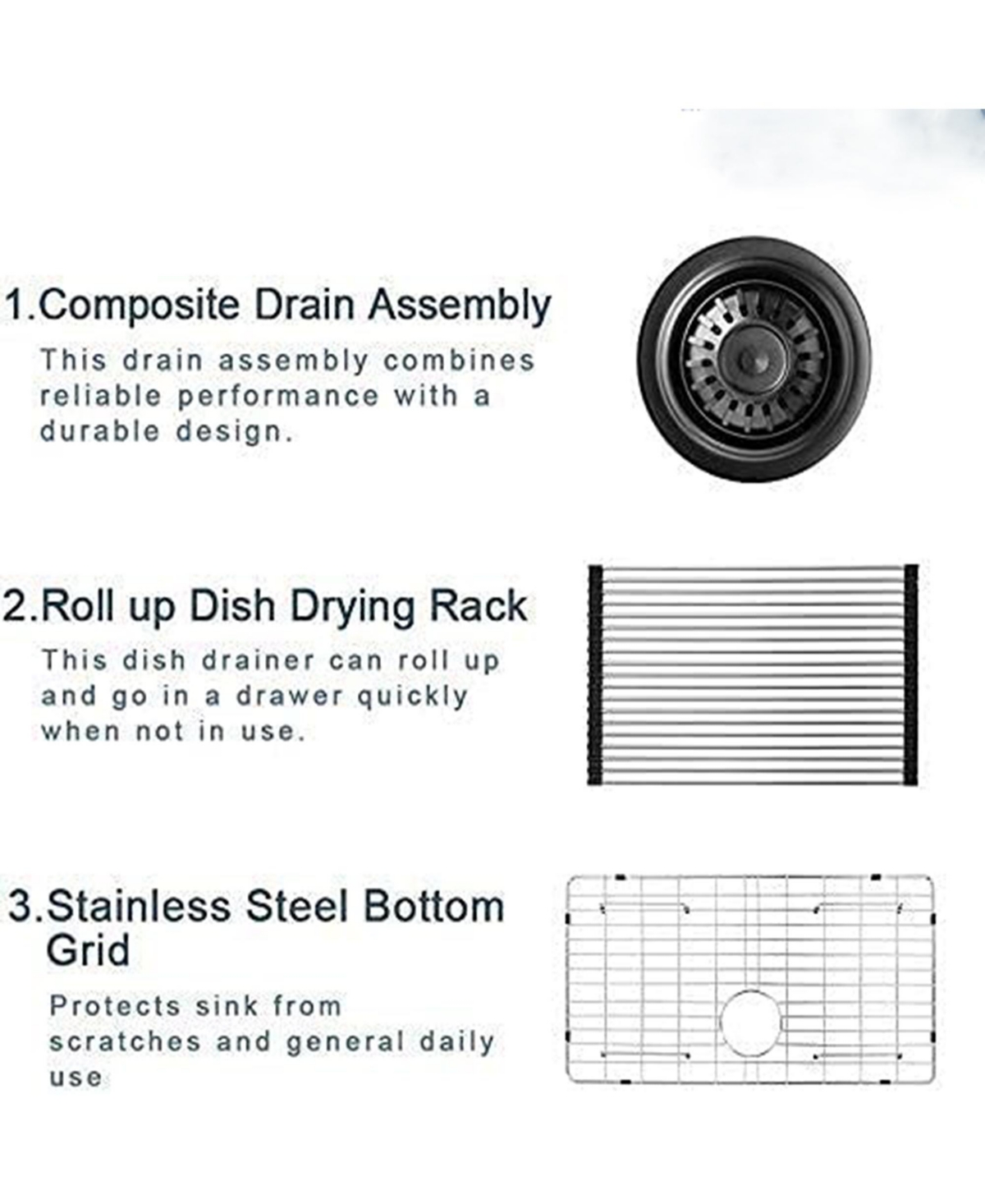 huluwat 32x19inch Gunmetal Black Kitchen Sink Stainless Steel Single Bowl Undermount Nano Surface