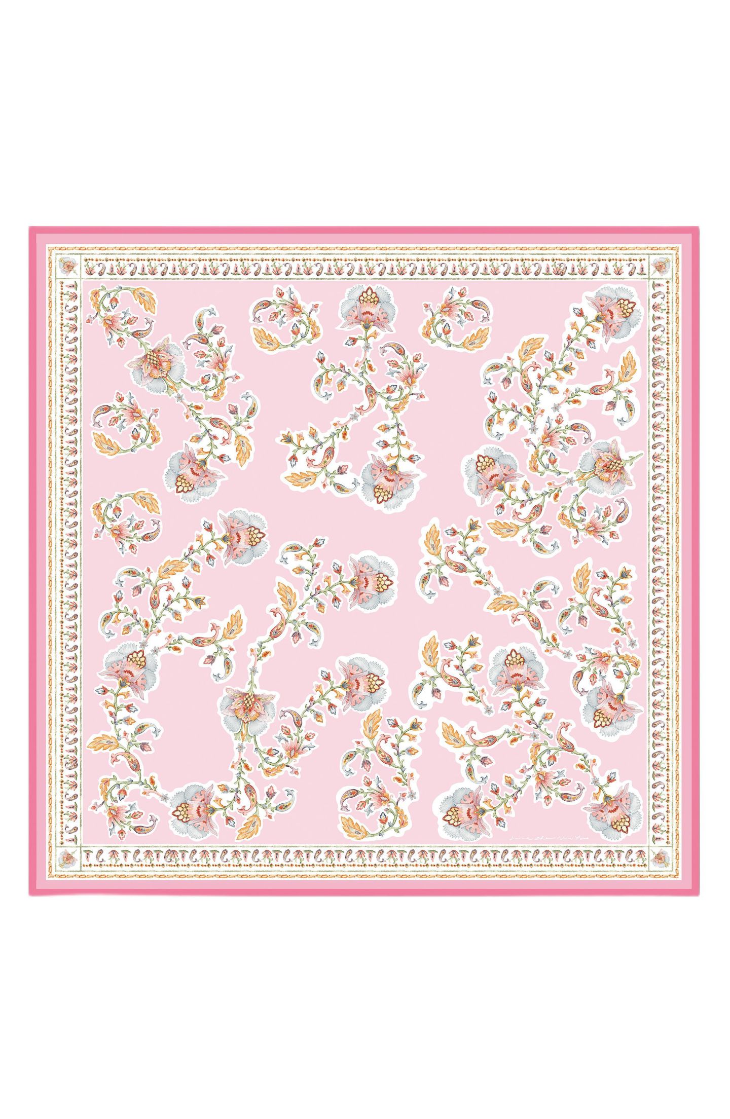 Женский шарф Jessie Zhao New York Blush Charm Double Sided Silk, цвет: Розовый — фото 1