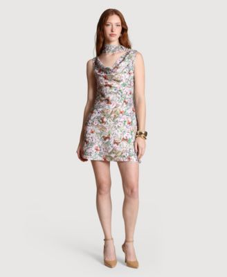 Women's Cowl Neck Mini Dress