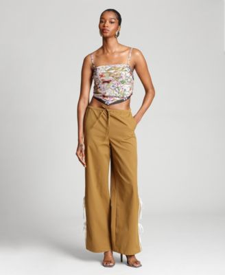 Women's Square Neck Scarf Top