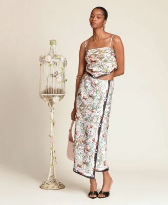 Women's Asymmetrical Wrap Midi Skirt