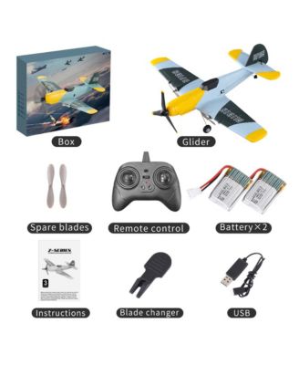 BF-109 RC Plane with 6-Axis Gyro Stabilization, 3-Channel 2.4G, 2 Batteries & EPP Foam