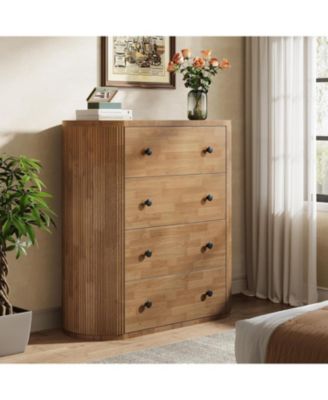 Tall Night Stand for Bedroom, Brown