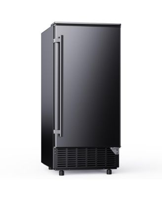 80-lb Ice Per day Black Freestanding Cubed Ice Maker with LCD Control and Reversible Door