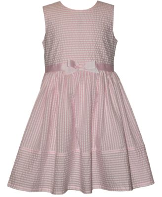 Girls' 2T-6X Bunny Round Neck Dress and Cardigan, 2-Piece Set
