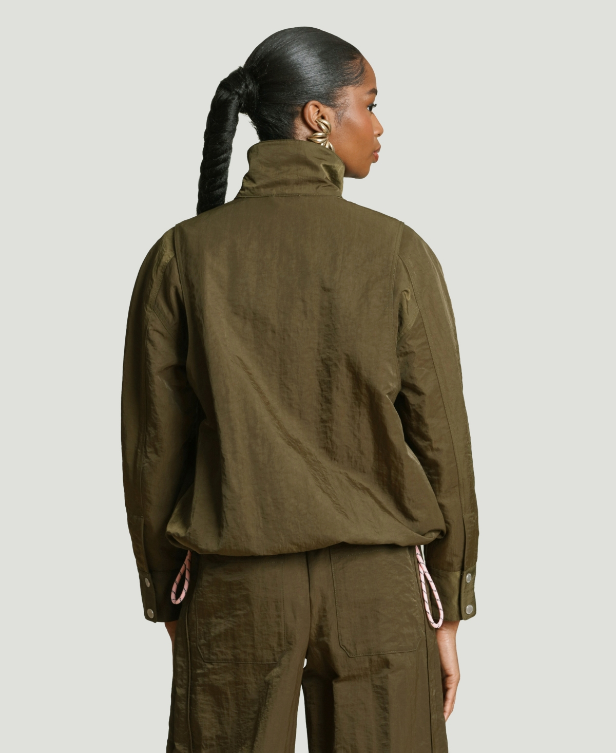 Avec Les Filles Women's Mock Neck Track Jacket