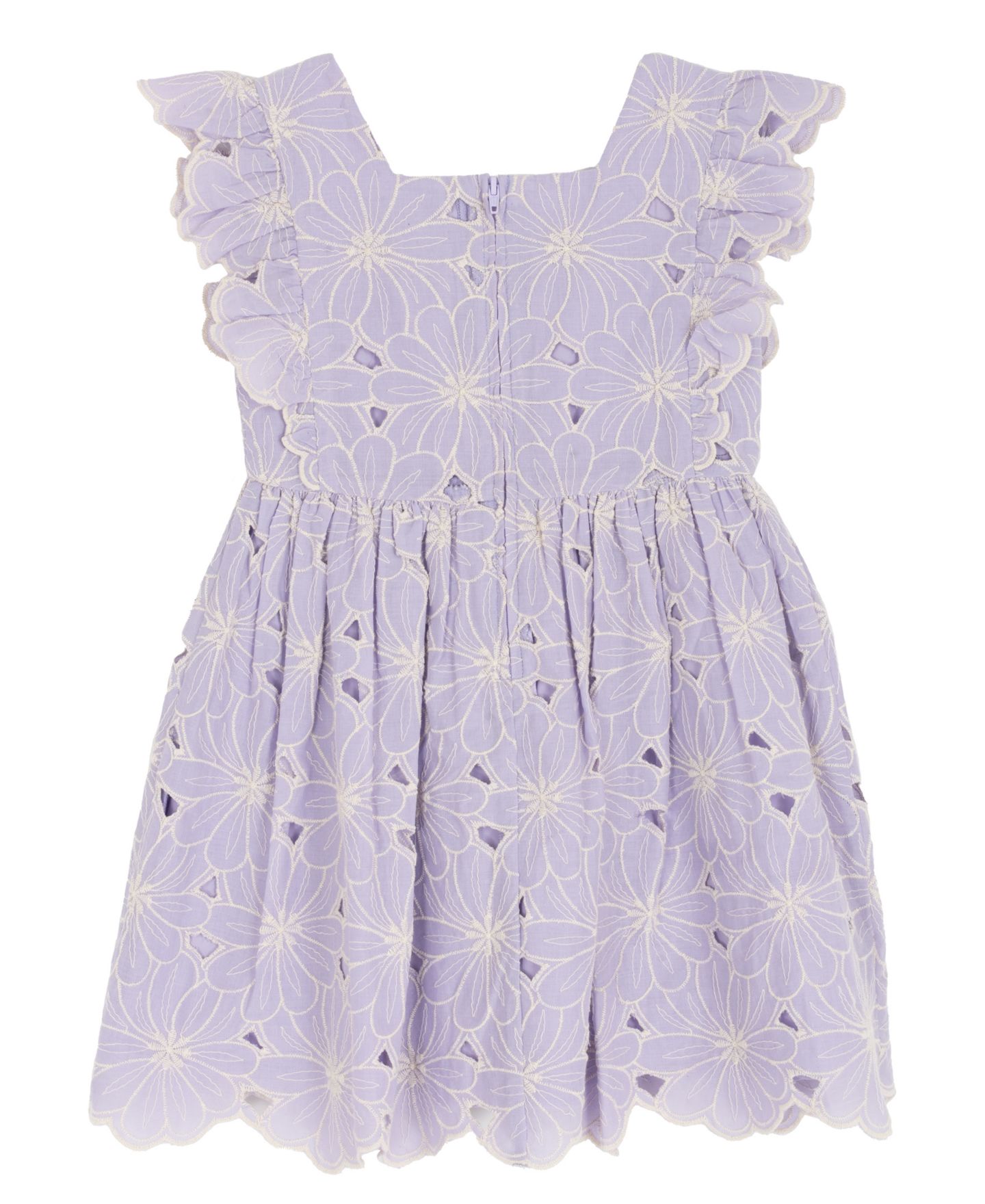 Платье Rare Editions Eyelet Squared Dress для девочек, цвет: Фиолетовый — фото 4