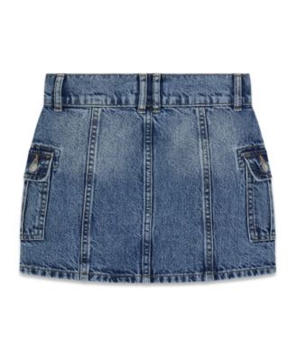 Girls' 7-16 Cargo Denim Skirt