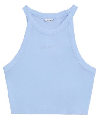 Girls' 7-16 Garment Dye Rib Scoop Neck Top