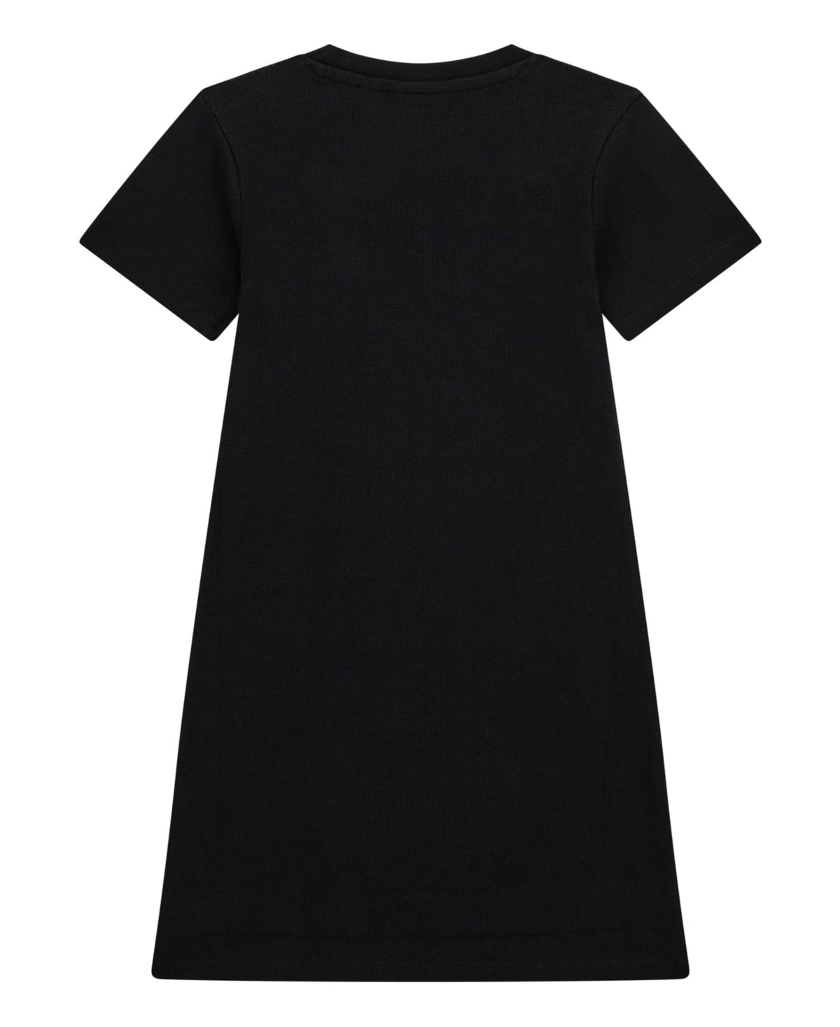 Guess Big Girl Short Sleeve Rib Dress with Embroidered Logo