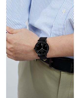 Victoria Hyde Men's Watch Apple Leather Strap ORTON in Black